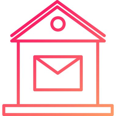 zarf e- posta simgesi, vektör illüstrasyonu