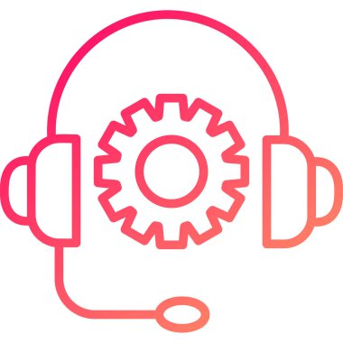 kulaklık simgesi, vektör illüstrasyonu