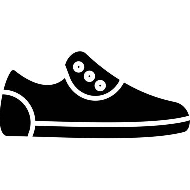 Ayakkabı. Web simgesi basit illüstrasyon