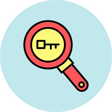 Arama simgesi vektör tasarımlı büyüteç