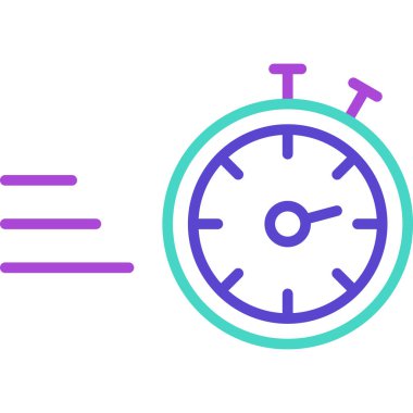 Beyaz arkaplanda dolar sembolü olan renkli saat. Zaman yönetimi konsepti. Zaman yönetimi simgesi. Rastgele dinamik şekiller. vektör illüstrasyonu