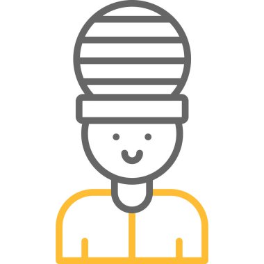 Çizgi film karakterinin vektör çizimi