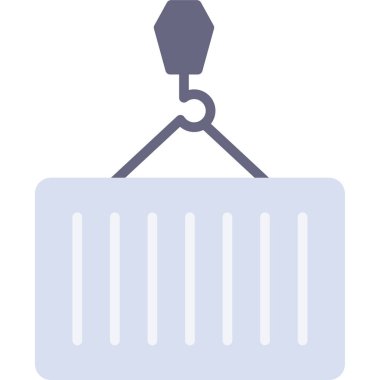 İple asılmış bir rafın vektör çizimi