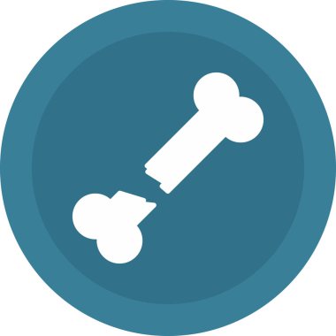 Kırık Kemik Basit Vektör Simgesi İllüstrasyonu