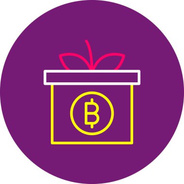 hediye kutusu vektör simgesi modern tasarım