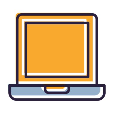 Dizüstü bilgisayar simgesi vektör çizimi