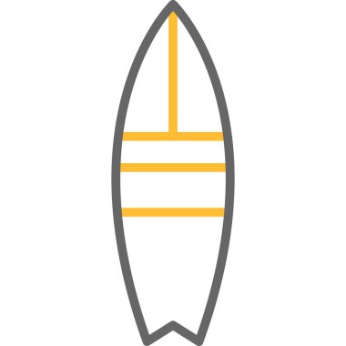 Sörf tahtası simgesi. Web için basit sörf tahtası vektör simgeleri çizimi