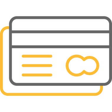 Taslak biçiminde kredi kartı simgesi