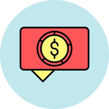 Para için. Web simgesi basit tasarım