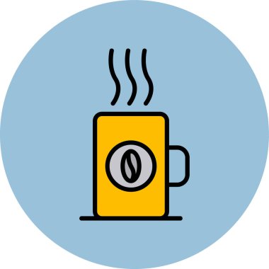 kahve ikonu vektör illüstrasyonu