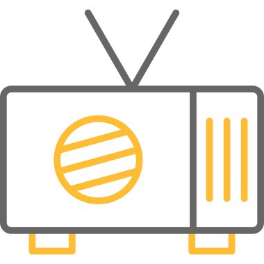TV düz vektör simgesi