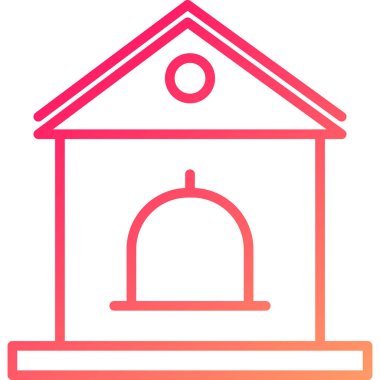 Bir ev simgesinin vektör illüstrasyonu