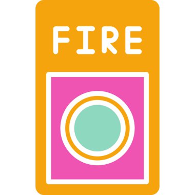 Ateş ikonu. vektör illüstrasyonu