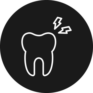 diş simgesi vektör illüstrasyonu