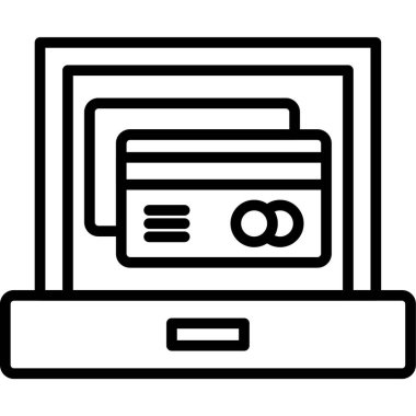 Dizüstü bilgisayar simgesi vektör çizimi