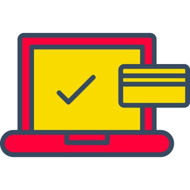 onay listesi düz simgesini, vektör, illüstrasyon