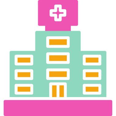 Hastane binası. Web simgesi