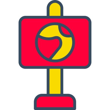 Trafik ışığı düz vektör simgesi