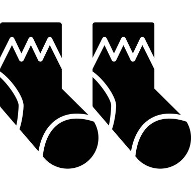 Çorap simgesi, vektör illüstrasyonu