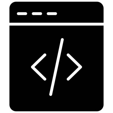 Moda biçimi izole edilmiş arkaplanda programlama simgesi