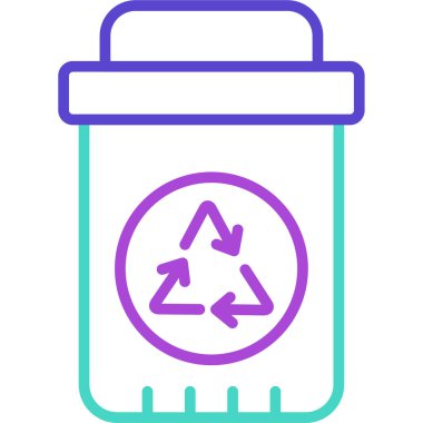 Simge vektörünü geri dönüştür. İnce çizgi işareti. kontur sembolü illüstrasyon