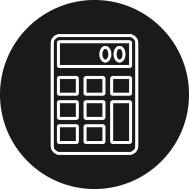 Bir hesap makinesi simgesinin vektör illüstrasyonu