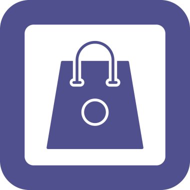 Çanta. Web simgesi basit illüstrasyon