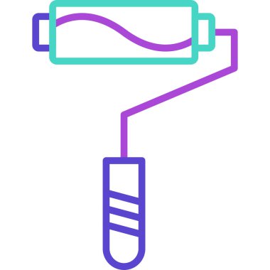 Bir boya fırçası simgesinin vektör çizimi