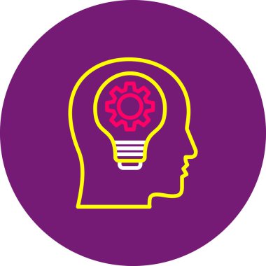 Beyin. Web simgesi basit illüstrasyon