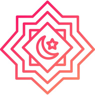 güzel Hint yıldızı vektör çizgisi simgesi