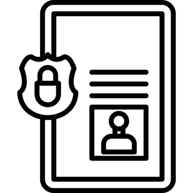 ID kart simgesi vektör illüstrasyonu