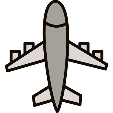 Uçak. Web simgesi basit illüstrasyon