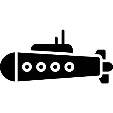 Denizaltı simgesi. Denizaltı vektör simgesi beyaz arka plan üzerinde izole web tasarımı için basit örnek