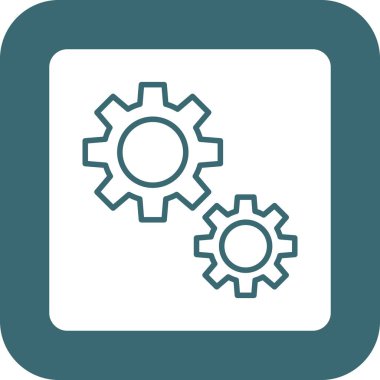 dişli düz vektör simgesi