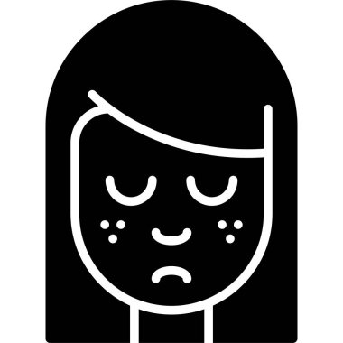 üzgün yüz simgesi, basit biçim