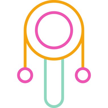 Tıbbi bir steteskopun modern tıbbi ikonunun vektör çizimi