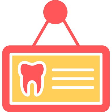 Dişçi. Web simgesi basit illüstrasyon