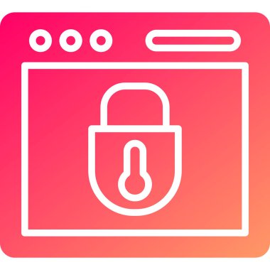 beyaz arkaplanda izole edilmiş renk güvenli simgesi. Kapı, şifreli bir banka kasası. Güvenilir veri koruması. Renkli dinamik şekiller. vektör