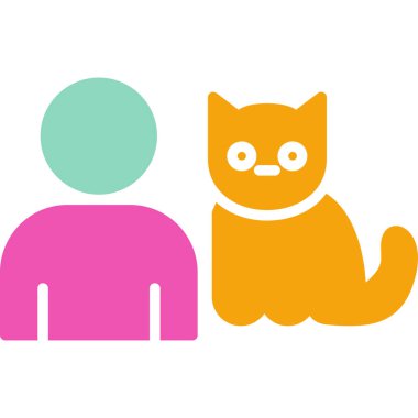 kedi simgesi vektör illüstrasyonu