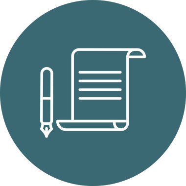 Modern ofis ikonundan yoksun vektör illüstrasyonu