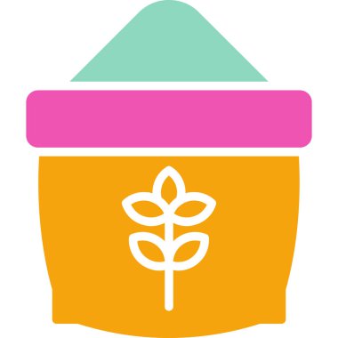 Bir çiçek simgesinin vektör illüstrasyonu