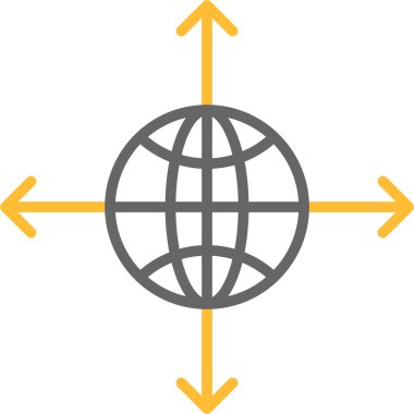 Dünya ikonu. vektör illüstrasyonu