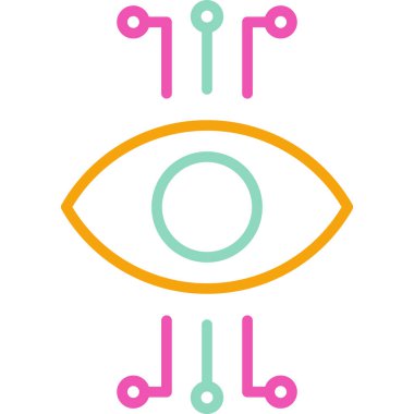 Göz. Web simgesi basit illüstrasyon