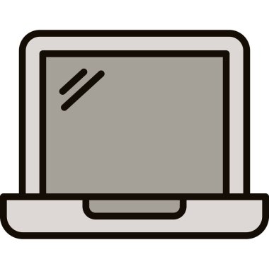 dizüstü bilgisayar simgesi, vektör illüstrasyonu