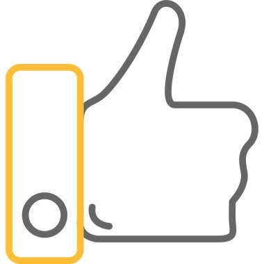 Başparmak yukarı simgesi. özet vektör illüstrasyonu.