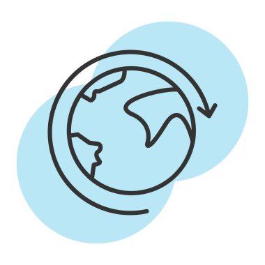 Dünya gezegeni ikonu izole edildi