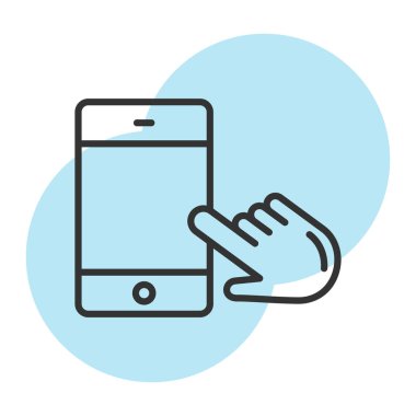 akıllı telefon simgesi vektör illüstrasyonu