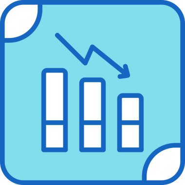 iş grafiği simgesi, vektör illüstrasyonu
