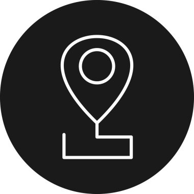 konum simgesi soyut arkaplan grubunda izole