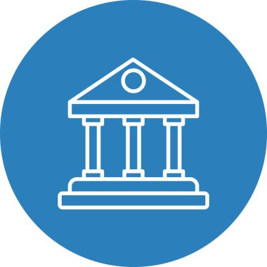 Banka. Web simgesi basit illüstrasyon